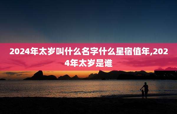 2024年太岁叫什么名字什么星宿值年,2024年太岁是谁