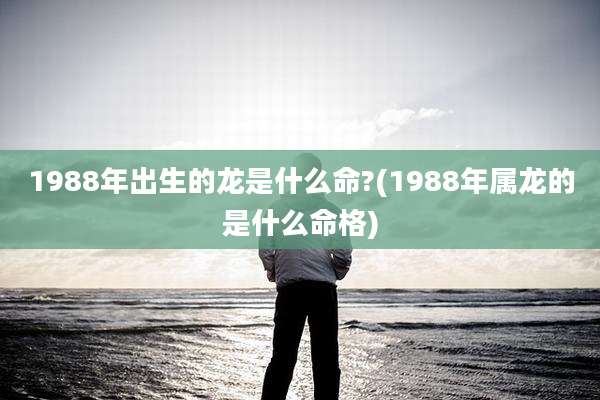 1988年出生的龙是什么命?(1988年属龙的是什么命格)