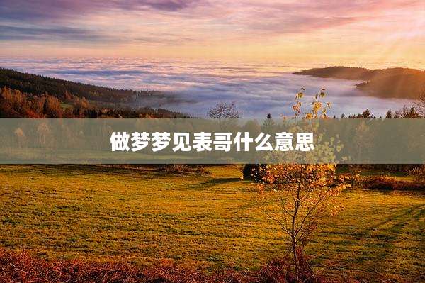 做梦梦见表哥什么意思