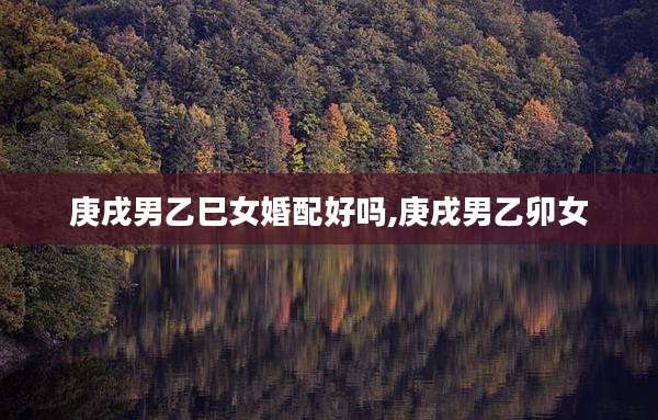 庚戌男乙巳女婚配好吗,庚戌男乙卯女