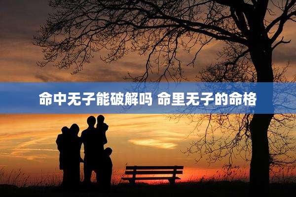 命中无子能破解吗 命里无子的命格