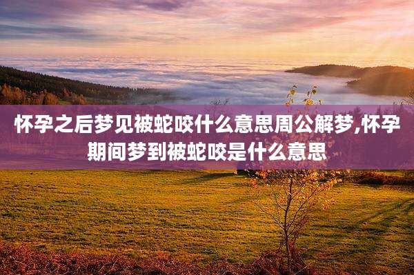 怀孕之后梦见被蛇咬什么意思周公解梦,怀孕期间梦到被蛇咬是什么意思