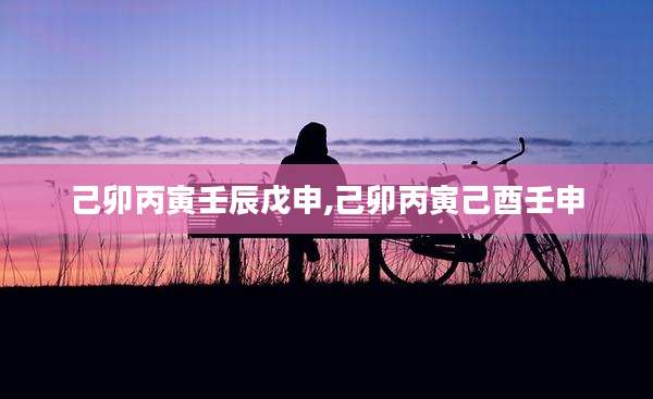 己卯丙寅壬辰戊申,己卯丙寅己酉壬申