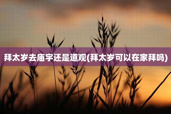 拜太岁去庙宇还是道观(拜太岁可以在家拜吗)