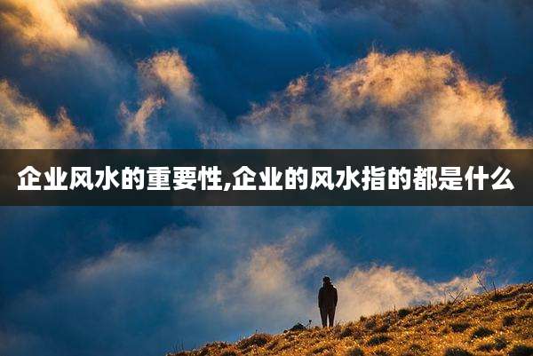 企业风水的重要性,企业的风水指的都是什么