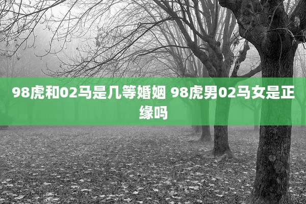 98虎和02马是几等婚姻 98虎男02马女是正缘吗