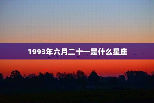 1993年六月二十一是什么星座
