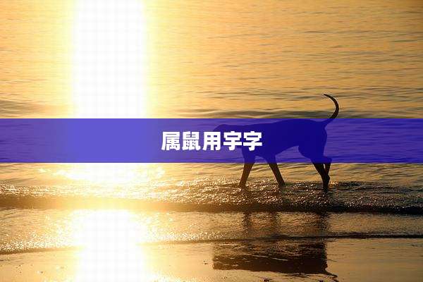 属鼠用宇字