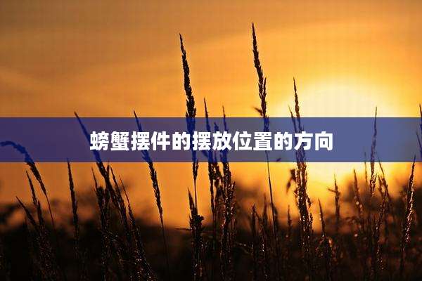 螃蟹摆件的摆放位置的方向