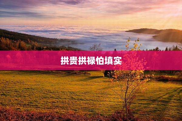 拱贵拱禄怕填实