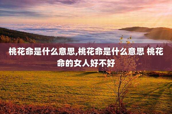 桃花命是什么意思,桃花命是什么意思 桃花命的女人好不好