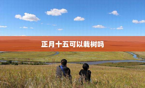 正月十五可以栽树吗