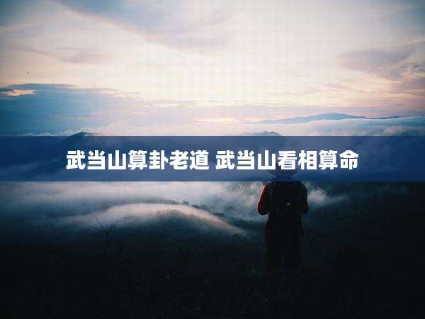 武当山算卦老道 武当山看相算命