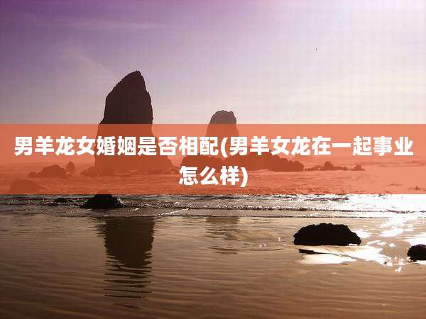 男羊龙女婚姻是否相配(男羊女龙在一起事业怎么样)