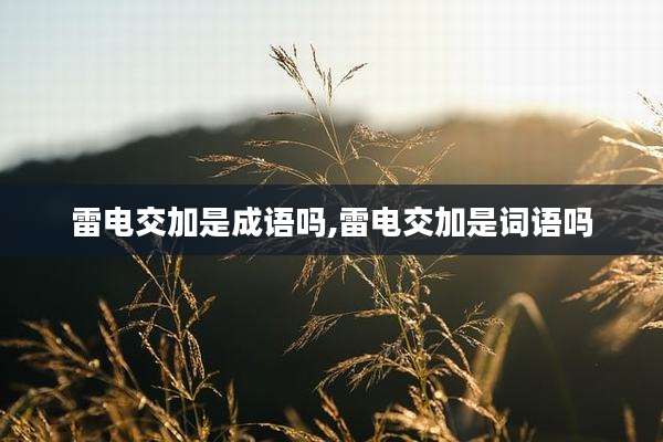 雷电交加是成语吗,雷电交加是词语吗