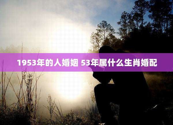 1953年的人婚姻 53年属什么生肖婚配