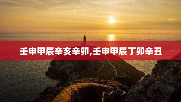 壬申甲辰辛亥辛卯,壬申甲辰丁卯辛丑