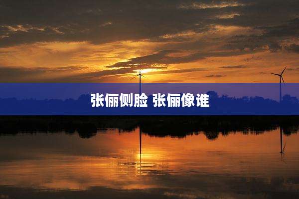张俪侧脸 张俪像谁