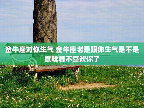 金牛座对你生气 金牛座老是跟你生气是不是意味着不喜欢你了