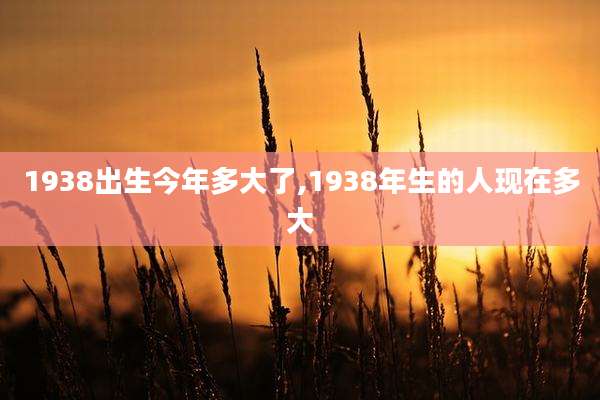 1938出生今年多大了,1938年生的人现在多大