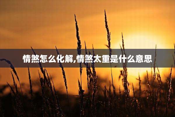 情煞怎么化解,情煞太重是什么意思