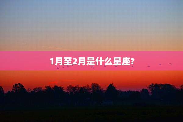 1月至2月是什么星座?