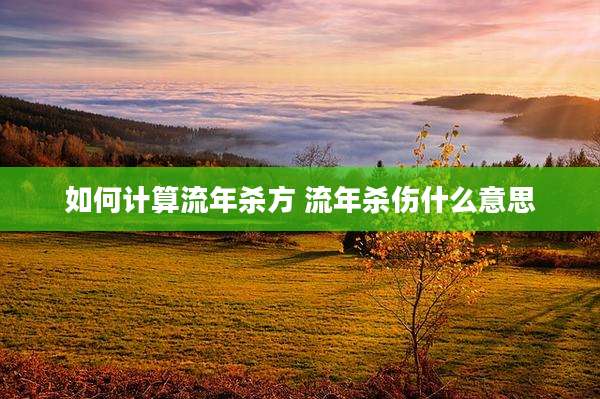 如何计算流年杀方 流年杀伤什么意思
