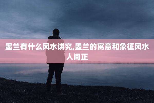 墨兰有什么风水讲究,墨兰的寓意和象征风水人间正