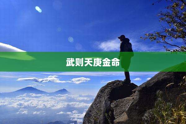 武则天庚金命