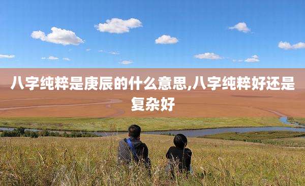 八字纯粹是庚辰的什么意思,八字纯粹好还是复杂好