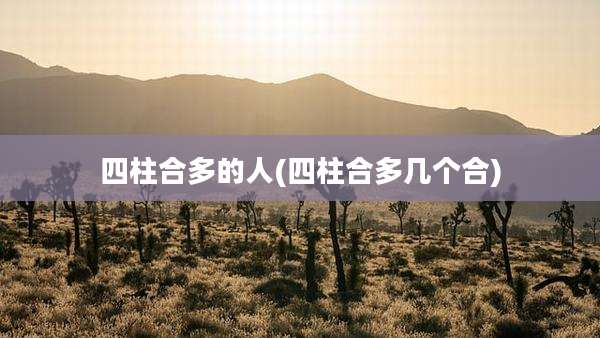 四柱合多的人(四柱合多几个合)
