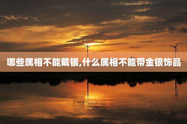 哪些属相不能戴银,什么属相不能带金银饰品