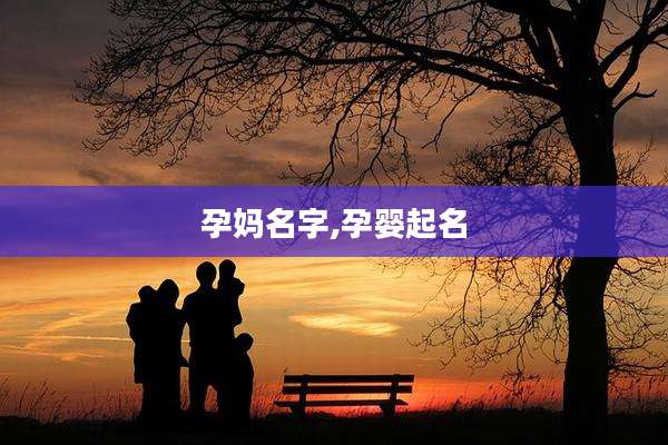 孕妈名字,孕婴起名