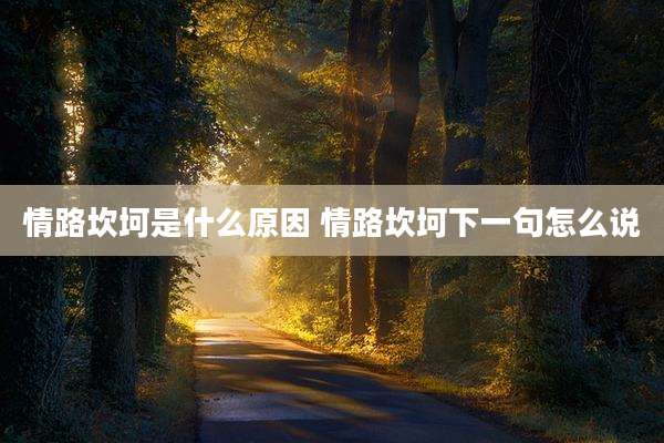 情路坎坷是什么原因 情路坎坷下一句怎么说