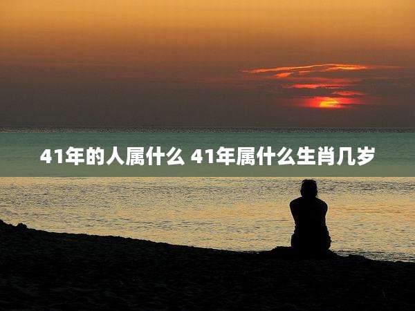 41年的人属什么 41年属什么生肖几岁