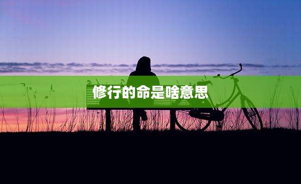 修行的命是啥意思