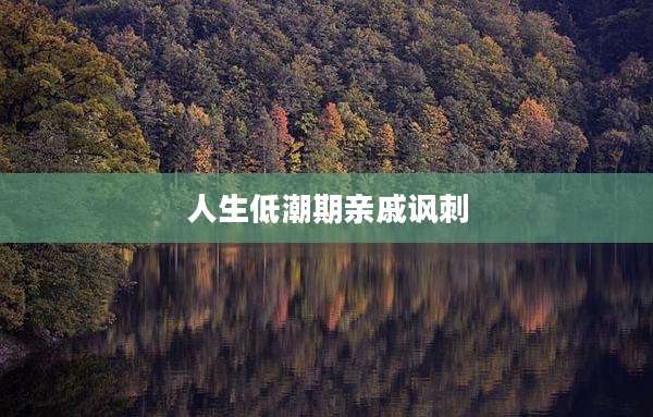 人生低潮期亲戚讽刺