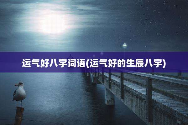 运气好八字词语(运气好的生辰八字)