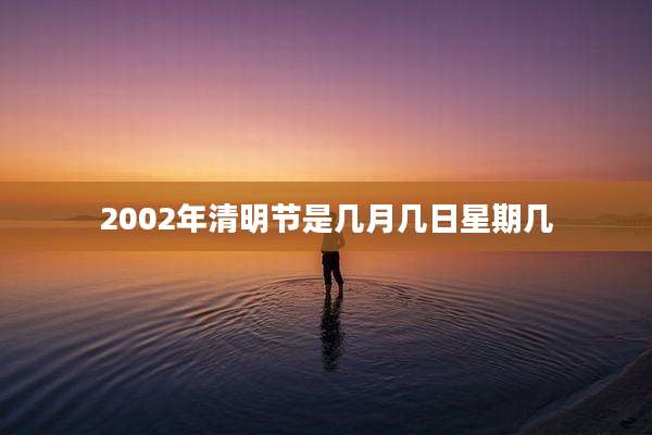 2002年清明节是几月几日星期几