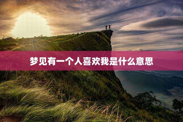 梦见有一个人喜欢我是什么意思