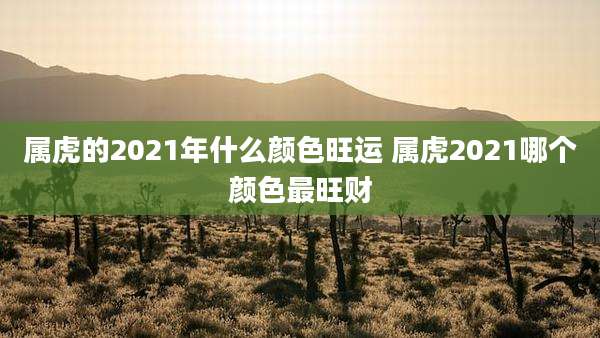 属虎的2021年什么颜色旺运 属虎2021哪个颜色最旺财