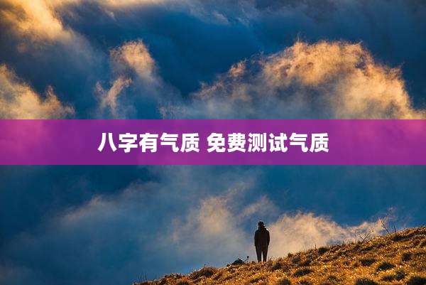 八字有气质 免费测试气质