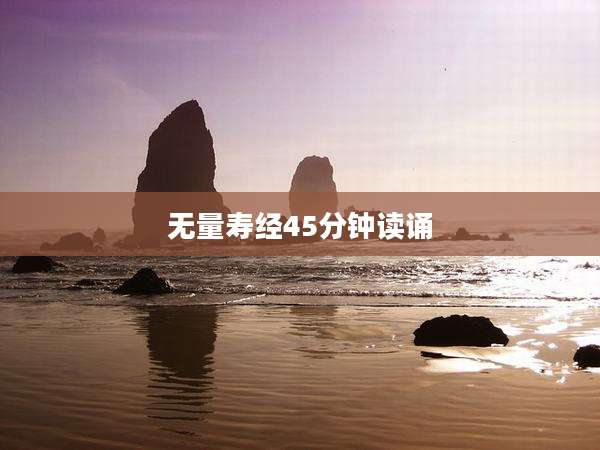 无量寿经45分钟读诵