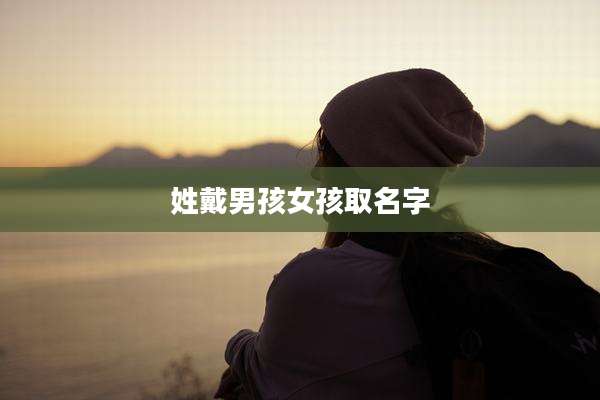 姓戴男孩女孩取名字