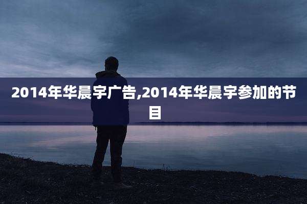 2014年华晨宇广告,2014年华晨宇参加的节目