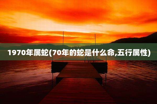 1970年属蛇(70年的蛇是什么命,五行属性)