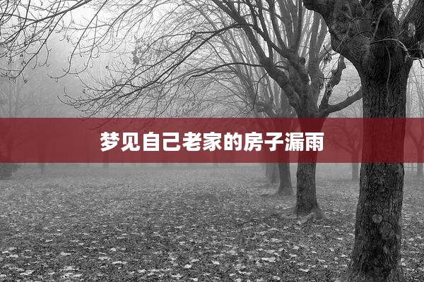 梦见自己老家的房子漏雨