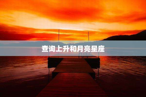 查询上升和月亮星座