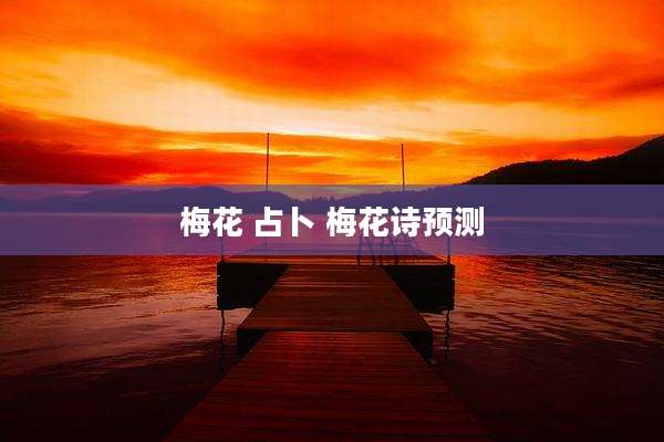 梅花 占卜 梅花诗预测