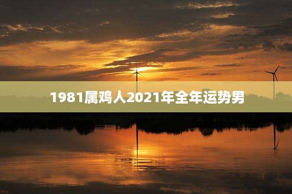 1981属鸡人2021年全年运势男